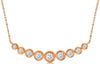 .50CT DIAMOND 14KT ROSE GOLD CLASSIC BEZEL ETOILE 9 STONE JOURNEY LOVE NECKLACE