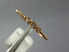 ESTATE SMALL .05CT DIAMOND 14KT ROSE GOLD 3D CLASSIC 3 STONE BEADED FUN RING