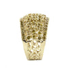 LARGE 2.37CT FANCY YELLOW DIAMOND 18KT YELLOW GOLD 3D MULTI ROW ANNIVERSARY RING