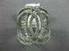 ESTATE LARGE .88CT DIAMOND 14KT WHITE GOLD 3D DOUBLE ROW LOVE KNOT INFINITY RING