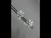 ESTATE .05CT DIAMOND 14KT WHITE GOLD CLUSTER MILGRAIN FLOWER SNOWFLAKE EARRINGS