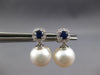 .53CT DIAMOND & AAA SAPPHIRE & AAA SOUTH SEA PEARL 14KT WHITE GOLD 3D EARRINGS