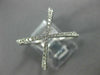 ESTATE LARGE .61CT DIAMOND 18KT WHITE GOLD 3D CLASSIC X LOVE FUN RING