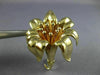 ESTATE LARGE TIFFANY & CO. 18KT YELLOW GOLD 3D CLASSIC FLOWER BROOCH PIN #26539