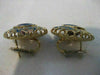 LARGE ANTIQUE 2OCTW AMETHYST 14K YELLOW GOLD FILIGREE CLIP EARRINGS 25MM #769