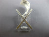 ESTATE LARGE .47CT DIAMOND 14KT WHITE GOLD 3D X CRISS CROSS LOVE RING