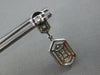 1.20CT DIAMOND 18KT WHITE GOLD ROUND & BAGUETTE HEXAGON CLASSIC HANGING EARRINGS