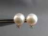 .09CT DIAMOND & AAA LIGHT PINK SOUTH SEA PEARL 14KT WHITE GOLD 3D STUD EARRINGS