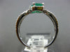 1.08CT DIAMOND & AAA EMERALD 14K WHITE GOLD EMERALD CUT DIAGONAL FRIENDSHIP RING