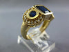 LARGE 2.66CT DIAMOND & AAA SAPPHIRE 14K YELLOW GOLD EMERALD CUT & ROUND FUN RING