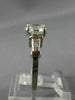 ESTATE 1.71CT ROUND DIAMOND 14K WHITE GOLD 3D THREE STONE ENGAGEMENT RING #26379