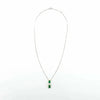 LARGE 2.63CT DIAMOND & AAA EMERALD 18KT 2 TONE GOLD ROUND & EMERALD CUT NECKLACE