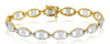 ESTATE 2.37CT DIAMOND 14KT YELLOW GOLD ROUND CLUSTER SQUARE OVAL TENNIS BRACELET