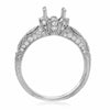 ESTATE .43CT DIAMOND 14KT WHITE GOLD FILIGREE SEMI MOUNT 4 PRONG ENGAGEMENT RING
