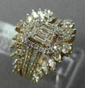 LARGE 1.70CT DIAMOND 18K ROSE GOLD 3D CLUSTER ENGAGEMENT INSERT ANNIVERSARY RING