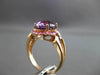 ANTIQUE WIDE 4.14CT DIAMOND & AAA EXTRA FACET MULTI GEMSTONE 14KT ROSE GOLD RING