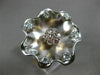 ESTATE LARGE .60CT WHITE & PINK DIAMOND 18K WHITE & PINK GOLD 3D FLOWER FUN RING