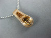 ESTATE .68CT WHITE & PINK DIAMOND 18K WHITE & ROSE GOLD HALO BY THE YARD PENDANT