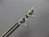 ESTATE SMALL .10CT DIAMOND 14KT WHITE GOLD CLASSIC OPEN HEART LOVE STUD EARRINGS