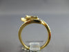 LARGE .82CT DIAMOND 14K YELLOW GOLD 3D CLUSTER INVISIBLE DOUBLE LEAF FUN RING