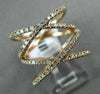 ESTATE LARGE .72CT DIAMOND 14KT ROSE GOLD 3D MULTI ROW CRISS CROSS LOVE RING