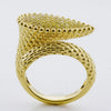 EXTRA LARGE .73CT FANCY YELLOW DIAMOND 18KT YELLOW GOLD CLUSTER PEAR SHAPE RING