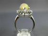 ANTIQUE LARGE 2.75CT DIAMOND & AAA OPAL 14KT WHITE GOLD 3D PEAR SHAPE RING #1049