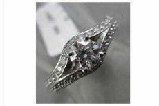 ANTIQUE ROUND DIAMOND 1.10CT 14KT WHITE GOLD ENGAGEMENT FRIENDSHIP RING