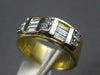 ESTATE WIDE .47CT DIAMOND 14KT YELLOW GOLD 3D ROUND & BAGUETTE ANNIVERSARY RING