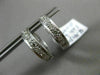 ESTATE .16CT DIAMOND 14KT WHITE GOLD 3D CLASSIC SIX STONE HUGGIE EARRINGS