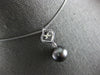 .33CT DIAMOND & AAA TAHITIAN PEARL 18KT WHITE GOLD HEART SHAPE FLOATING PENDANT