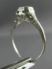 ANTIQUE .20CT OLD MINE DIAMOND 14K WHITE GOLD 3D FILIGREE ENGAGEMENT RING 10181