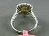 LARGE GIA 4.25CT WHITE & FANCY YELLOW DIAMOND 18KT TWO TONE GOLD ENGAGEMENT RING