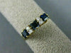 ESTATE .48CT DIAMOND & AAA SAPPHIRE 14KT YELLOW GOLD 3D THREE STONE RING #22136