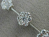 ESTATE 1.27CT DIAMOND 14KT WHITE GOLD FLOWER PAST PRESENT FUTURE PENDANT #19674