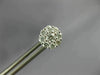 ESTATE .80CT DIAMOND 18KT WHITE GOLD 3D 7MM CLASSIC CLUSTER FLOWER STUD EARRINGS