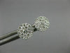 ESTATE .50CT DIAMOND 14KT WHITE GOLD 3D ROUND SOLITAIRE CLUSTER STUD EARRINGS