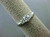 ESTATE .62CT DIAMOND 14K WHITE GOLD FILIGREE PAST PRESENT FUTURE ENGAGEMENT RING