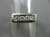 ESTATE .65CT DIAMOND 14KT WHITE GOLD CHANEL SET ANNIVERSARY WEDDING RING #1314