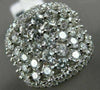ESTATE LARGE 3.0CT DIAMOND 14KT WHITE GOLD ETOILE FILIGREE CLUSTER LOVE RING