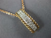 ESTATE 2.25CT DIAMOND & AAA EMERALD CUT CITRINE 14KT 2 TONE GOLD 3D HALO PENDANT