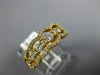 WIDE .77CT DIAMOND 18KT YELLOW GOLD 3D 3 ROW LOVE KNOT FILIGREE ANNIVERSARY RING