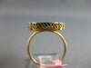 ESTATE AAA BLACK ENAMEL 14KT YELLOW GOLD 3D CLASSIC CIRCULAR FILIGREE FUN RING