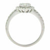 ESTATE .60CT DIAMOND 18KT WHITE GOLD 3D CLUSTER SQUARE FRIENDSHIP PROMISE RING