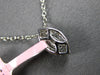 .22CT DIAMOND 14KT WHITE GOLD ROUND & MARQUISE HALO SOLITAIRE FLOATING PENDANT