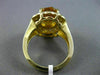 ESTATE LARGE 4.17CT DIAMOND & AAA CITRINE 14KT YELLOW GOLD 3D OVAL COCKTAIL RING