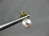ESTATE AAA PINK SOUTH SEA PEARL 14K YELLOW GOLD CLASSIC ROUND SOLITAIRE EARRINGS