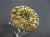 EXTRA LARGE 14KT YELLOW GOLD DIAMOND CUT SUNBURST FILIGREE HANDCRAFTED FUN RING
