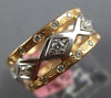 .34CT DIAMOND 18KT WHITE AND ROSE GOLD 3D FILIGREE 3/4 ETERNITY ANNIVERSARY RING