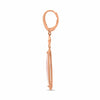 2.84CT DIAMOND & AAA PINK AMETHYST 14K ROSE GOLD OVAL ELONGATED HANGING EARRINGS